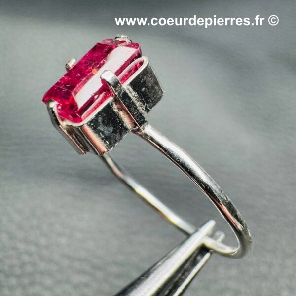 Bague avec Tourmaline Rouge "Taille 54" (réf bat18) – Image 4