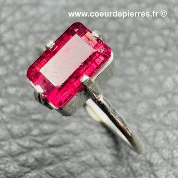 Bague avec Tourmaline Rouge "Taille 54" (réf bat18) – Image 6