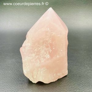 Prisme en quartz rose de Madagascar 0,286kg (réf pqr1)