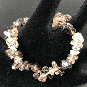 Bracelet chips en quartz fumé du Brésil