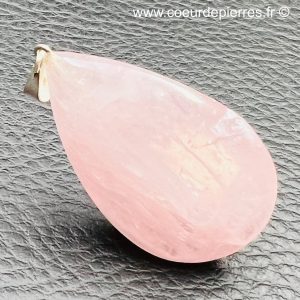Pendentif en quartz rose de Madagascar (réf qro12)