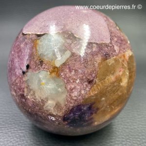 Sphère en Mica lépidolite de Madagascar 1 kg (réf sml2)