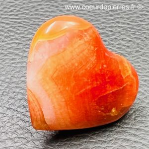 Coeur en cornaline de Madagascar (réf cc3)
