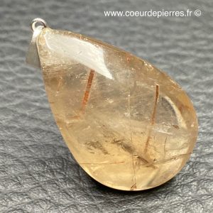 Pendentif quartz rutile de Madagascar (réf qr8)