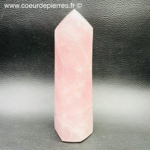 Prisme en quartz rose de Madagascar 0,483kg (réf pqr5)