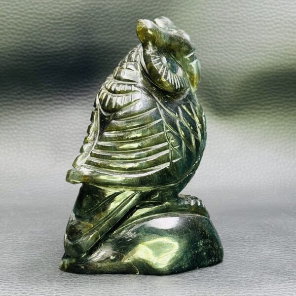 Hibou en Labradorite, Sculpture Spirituelle (réf slg2) – Image 7