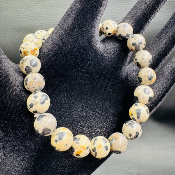 Bracelet en jaspe dalmatien "perles 8mm" – Image 2