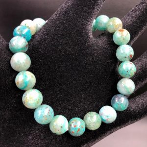 Bracelet en chrysocolle du Pérou “perles 8mm”