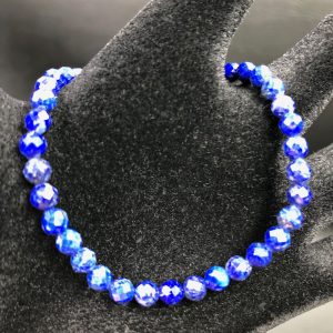 Bracelet en lapis lazuli d’Afghanistan « perles facettés de 4mm »