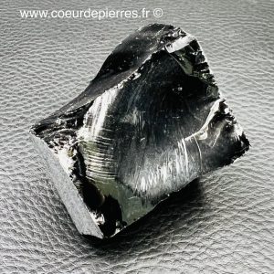 Obsidienne noire brute « larme d’apache » du Mexique (réf ob12)