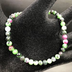 Bracelet en rubis zoïzite de Tanzanie “perles de 4mm”