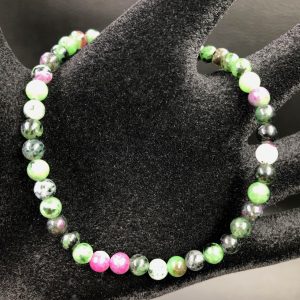 Bracelet en rubis zoïzite de Tanzanie « perles de 4mm »