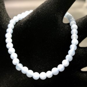 Bracelet en Angélite du Pérou « perles de 4 mm »