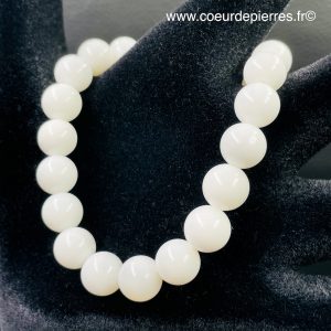 Bracelet nacre blanc perles de 8mm