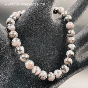 Bracelet gabbro de Madagascar perles de 6mm