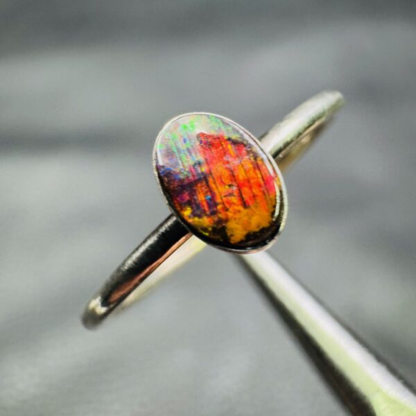 Bague en Opale Boulder d'Australie (réf bo10) – Image 7