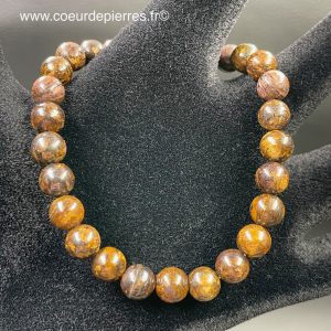 Bracelet perle en Bronzite de Birmanie perles de 6mm