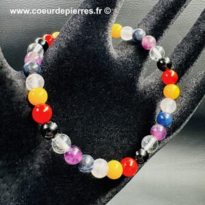 Bracelet sept chakras “perles 6mm” (ref b7c3)