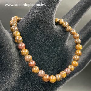 Bracelet perle en Bronzite de Birmanie perles de 4mm