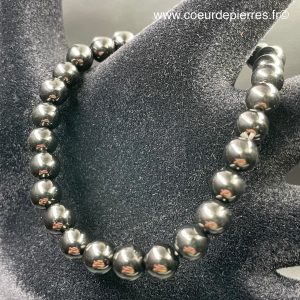 Bracelet en jais de Mongolie perles de 6mm