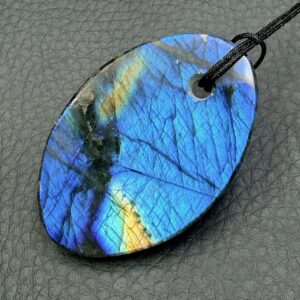 Pendentif Labradorite Bleu Doré