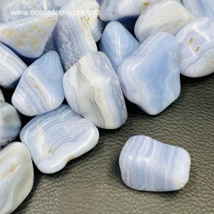 Calcédoine du Brésil pierres roulées “taille XL”