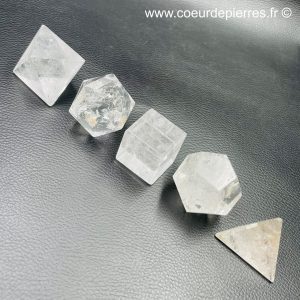 Solides de Platon en cristal de roche de l’Himalaya « taille XXL »