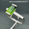 Bague Tourmaline Verte du Brésil "Taille 57" (réf bat7) – Image 4