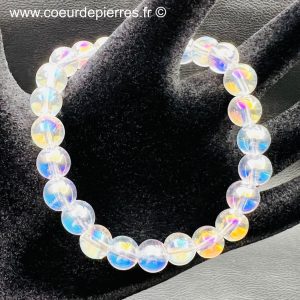 Bracelet en quartz Angel Aura du Brésil « perles 8mm »