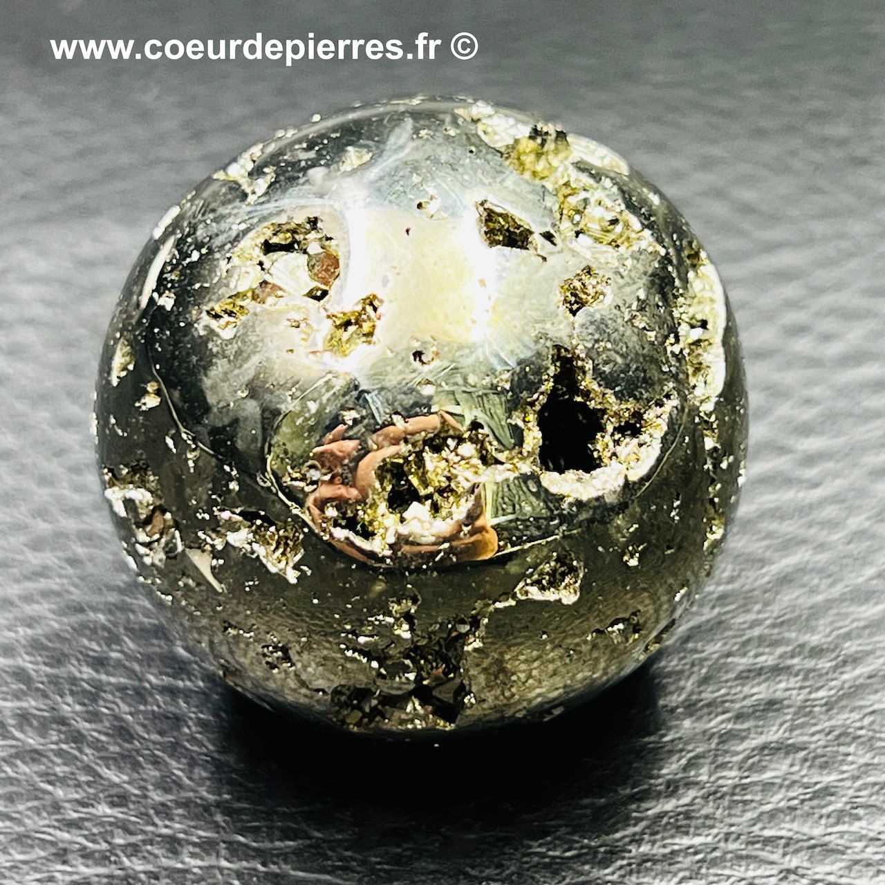 Sphère en Pyrite du Pérou 0,099 Kg (réf spy2)