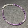 Bracelet en améthyste du Brésil perles facettés de 2mm – Image 6