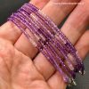 Bracelet en améthyste du Brésil perles facettés de 2mm – Image 7