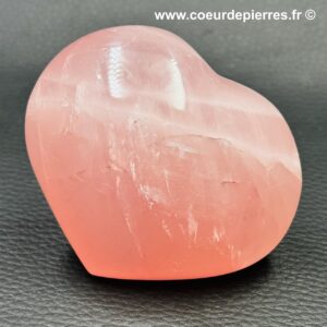 Coeur en quartz rose de Madagascar (réf cqr5)