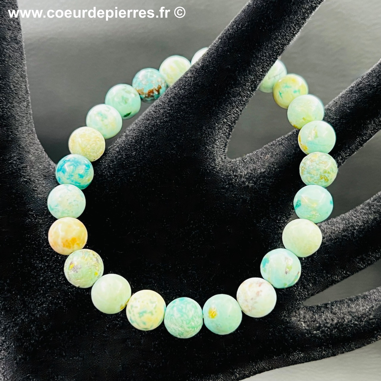 Bracelet en Turquoise du Pérou « perles 8mm »
