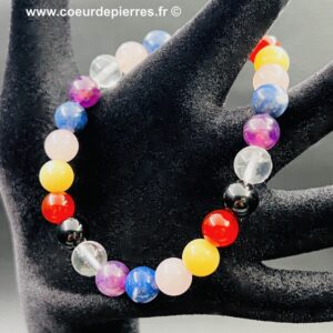 Bracelet sept chakras “perles 8mm” (réf b7c1)