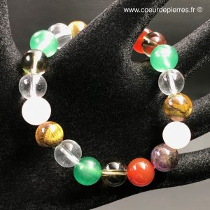 Bracelet sept chakras “perles 10mm” (ref b7c4)