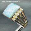 Bague en Larimar de République Dominicaine (réf blar14) – Image 4