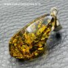 Pendentif en ambre verte de la mer Baltique (réf pa19) – Image 2