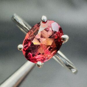 Bague en tourmaline rose