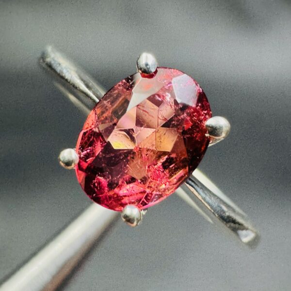 Bague en tourmaline rose