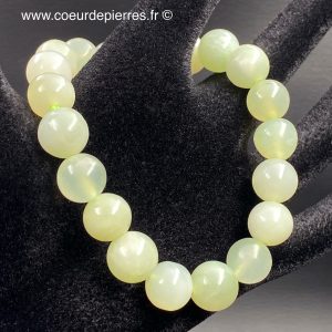 Bracelet en jade pale “perles 10mm”