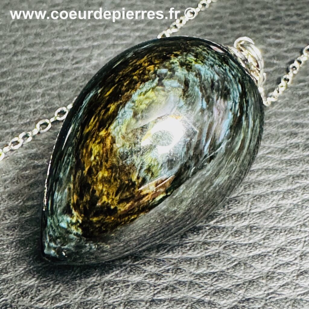 Pendule en Obsidienne Manta Huichol