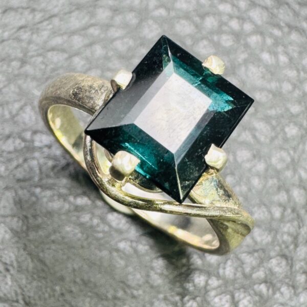 Bague en Tourmaline Bleue "Taille 53" (réf bat22) – Image 6
