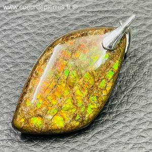 Pendentif en ammolite du Canada 30,5 carats (réf amol8)