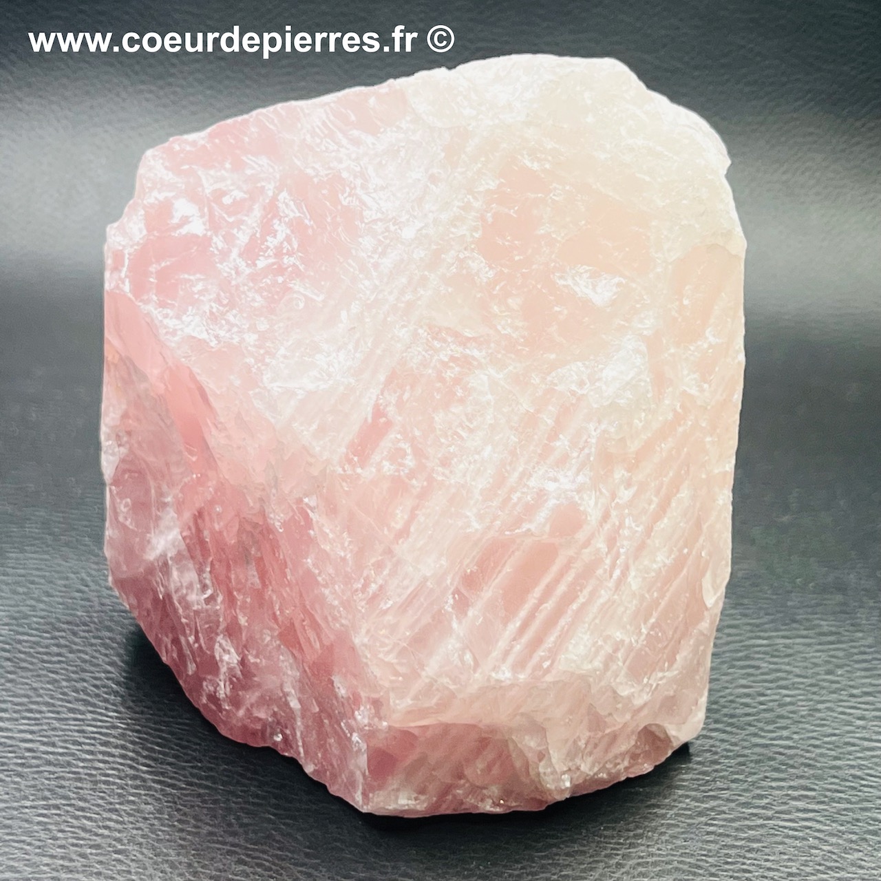 Bloc brut de quartz rose de Madagascar (réf prb11)