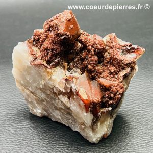 Druse de quartz hematoïde du Maroc (réf dqh9)