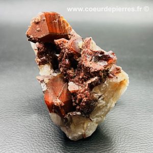 Druse de quartz hematoïde du Maroc (réf dqh9)
