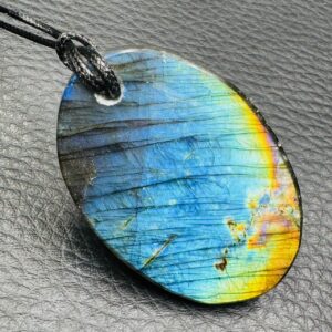 Pendentif Labradorite Bleu Doré