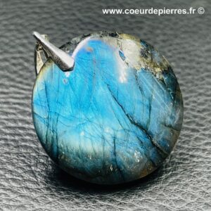 Pendentif labradorite bleu lagon (réf lbl3)