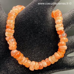 Bracelet en pierre soleil de Norvège “perles roulées qualité extra”